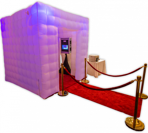 white inflatable photo booth